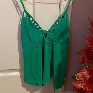 Green dressy Tank top